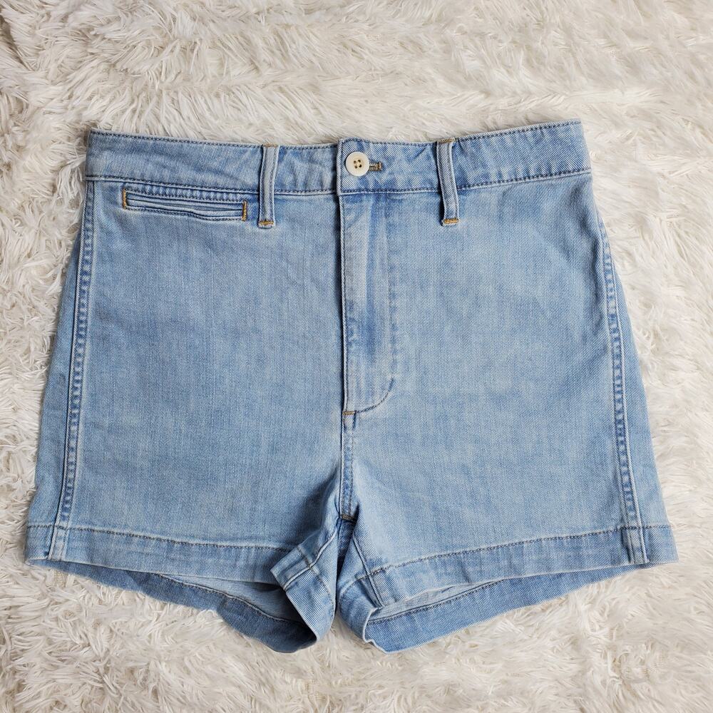 Madewell Faded Light Blue High-Rise Denim Shorts